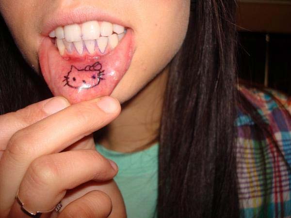 Crazy Hello Kitty Tattoo