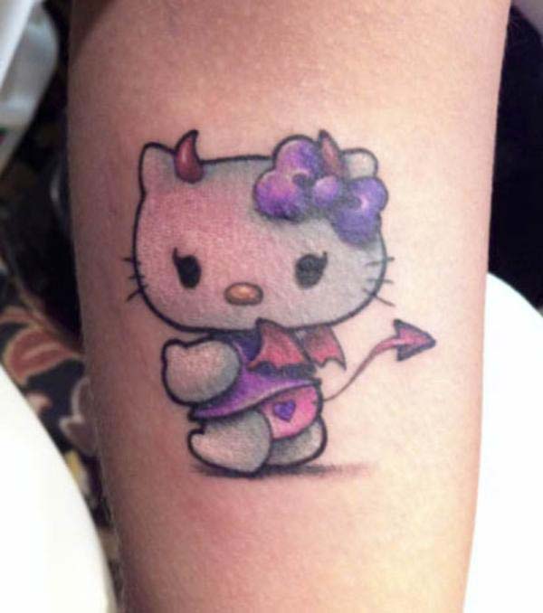 Crazy Hello Kitty Tattoo