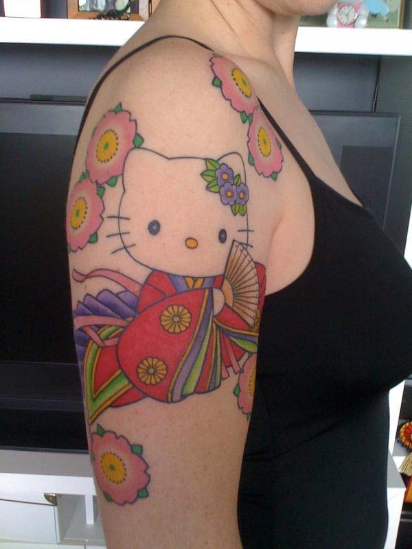 Crazy Hello Kitty Tattoo