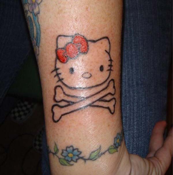 Crazy Hello Kitty Tattoo