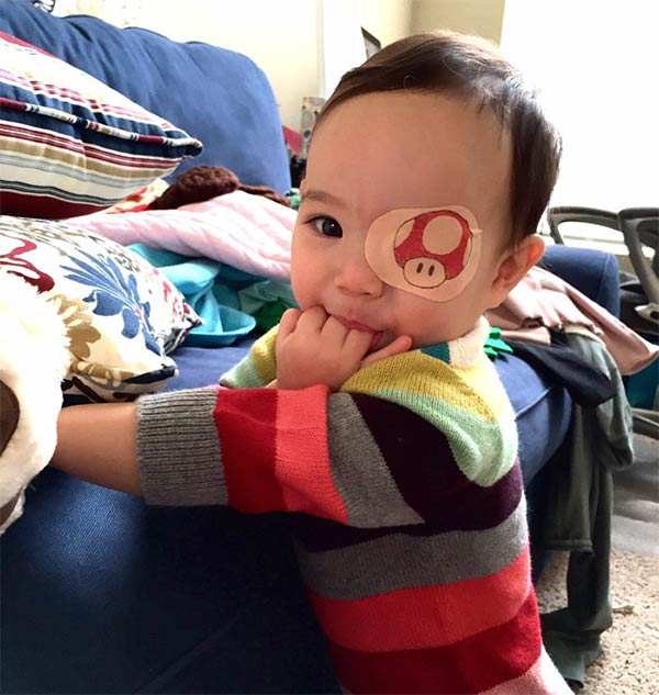 Father Makes Creative Eyepatch For His Daughter