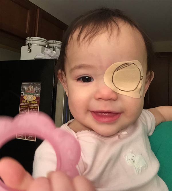 Father Makes Creative Eyepatch For His Daughter