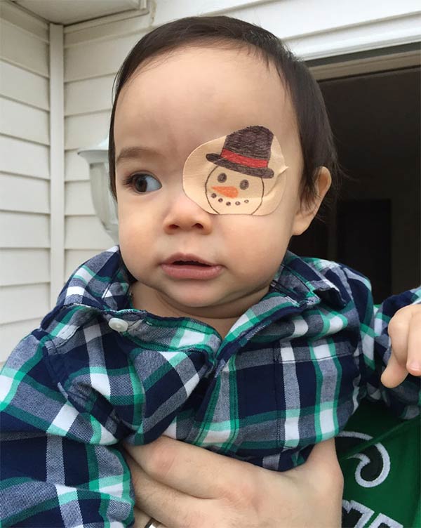 Father Makes Creative Eyepatch For His Daughter