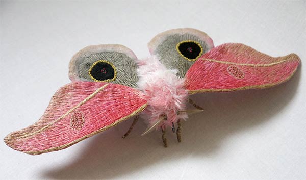 Embroidered Butterfly Sculptures