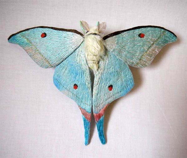 Embroidered Butterfly Sculptures