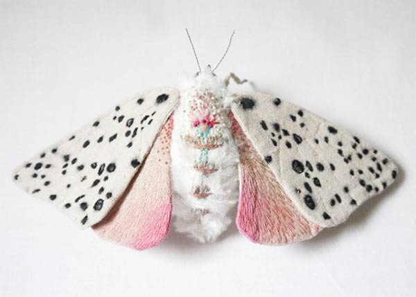 Embroidered Butterfly Sculptures