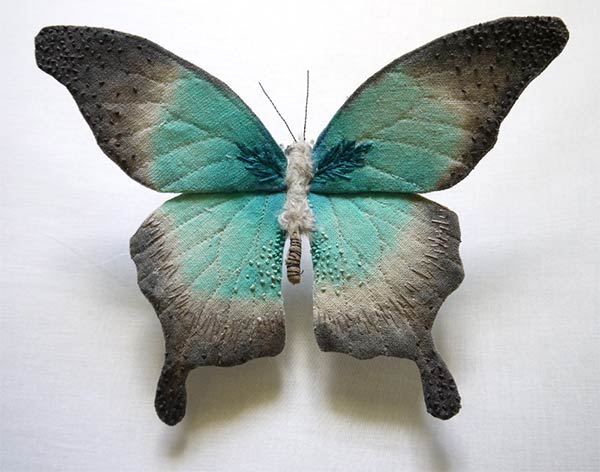 Embroidered Butterfly Sculptures