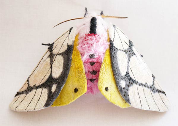 Embroidered Butterfly Sculptures