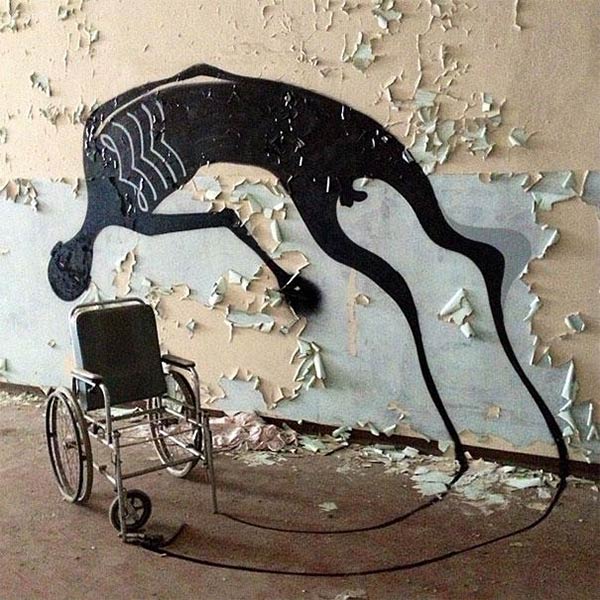 Ghostly Shadows Painted in Mental Hospital