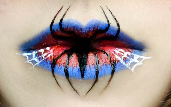 Creepy Halloween Lip Makeup Art by Eva Senis Pernas