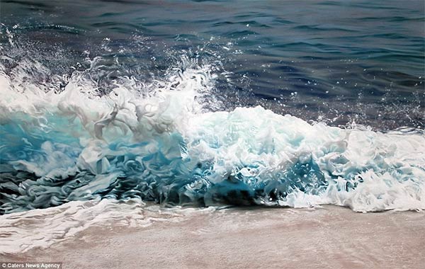 Photo-realistic Icebergs Painting by Zaria Forman