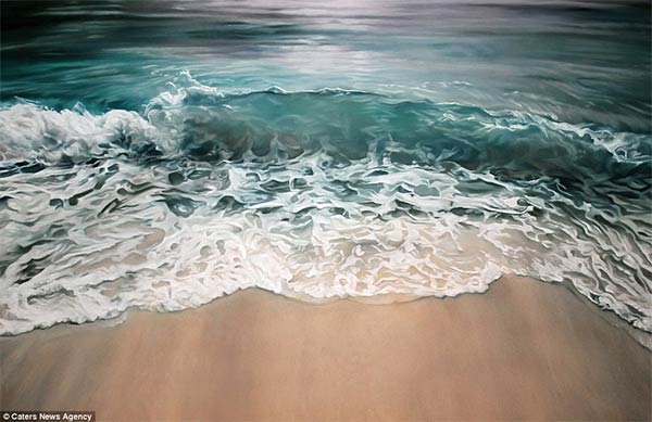 Photo-realistic Icebergs Painting by Zaria Forman