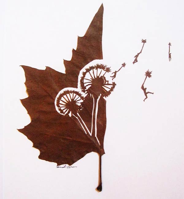 Intricate Leaf Cutting Art by Omid Asadi