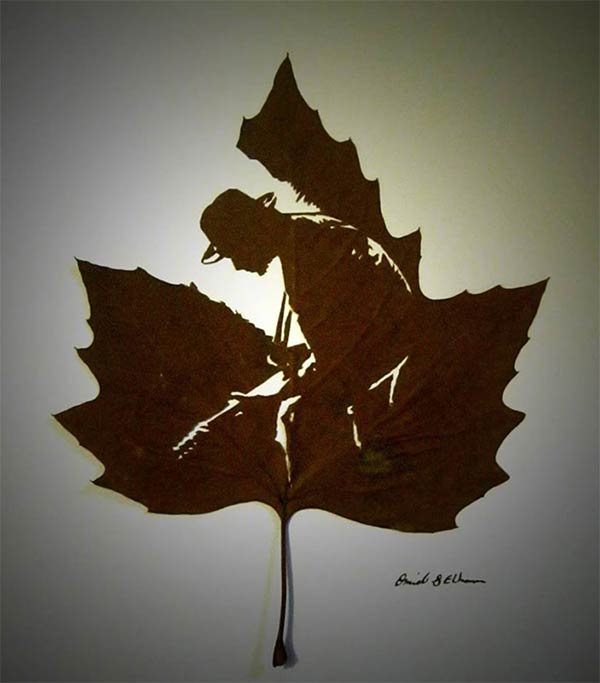 Intricate Leaf Cutting Art by Omid Asadi