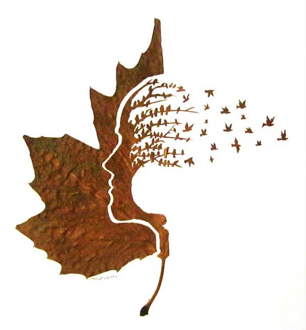 Intricate Leaf Cutting Art by Omid Asadi