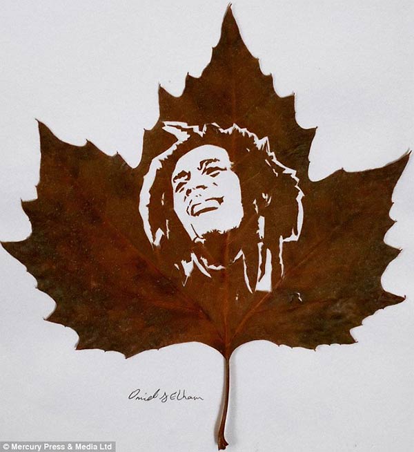 Intricate Leaf Cutting Art by Omid Asadi