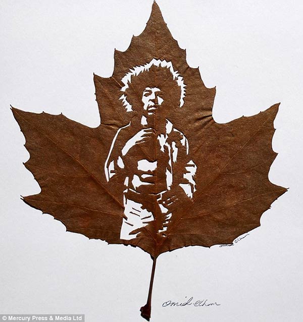 Intricate Leaf Cutting Art by Omid Asadi