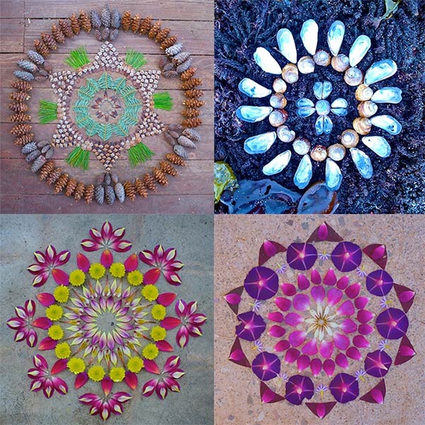 Beautiful Mandalas Made from Nature by Kathy Klein