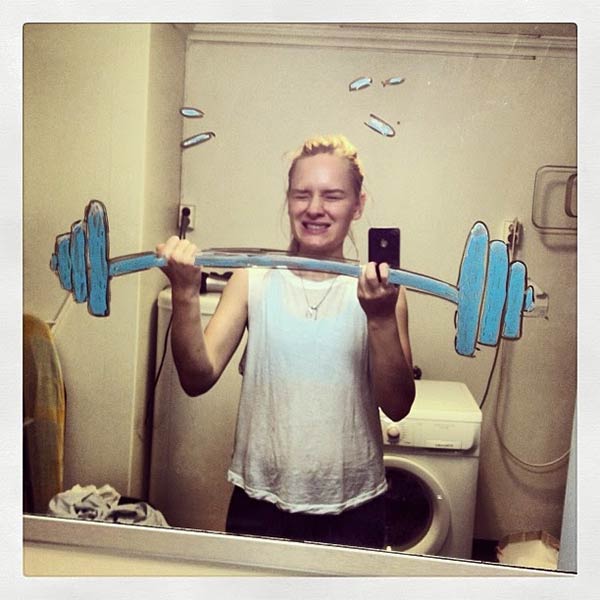 Funny Drawings on Mirror