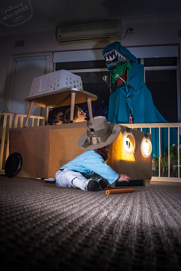 Parents Recreate Famous Film Scenes with Cardboard Box