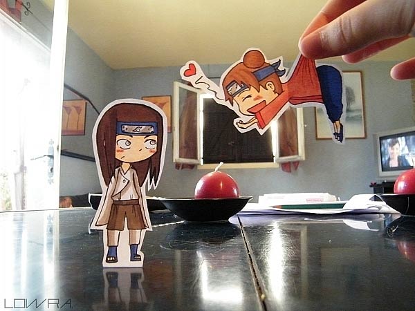 Paper Cut-Out Models of Anime Characters Known As Paper Child