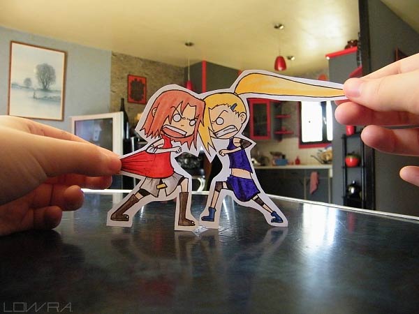 Paper Cut-Out Models of Anime Characters Known As Paper Child