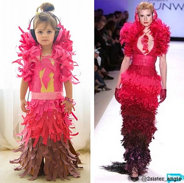 4-Year-Old Girl, Mayhem, Creates Fashionable Paper Dresses