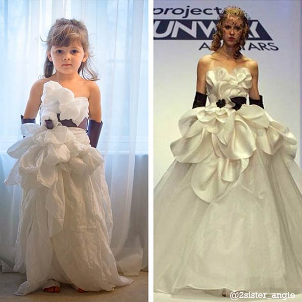 4-Year-Old Girl, Mayhem, Creates Fashionable Paper Dresses