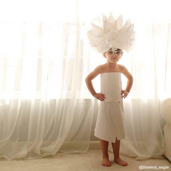 4-Year-Old Girl, Mayhem, Creates Fashionable Paper Dresses