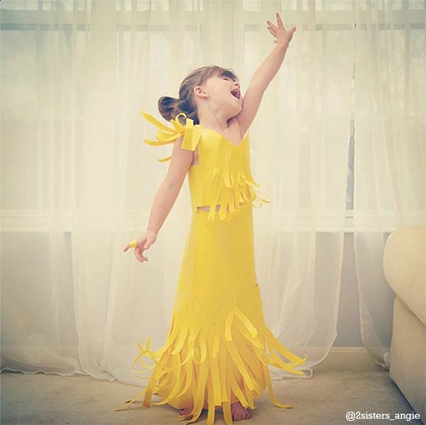 4-Year-Old Girl, Mayhem, Creates Fashionable Paper Dresses