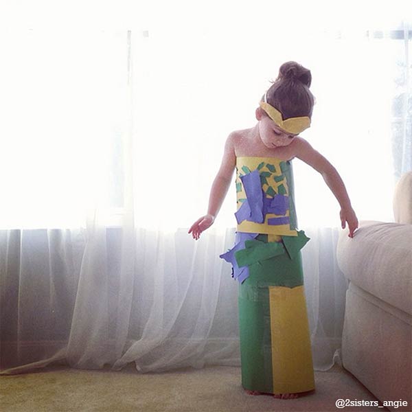 4-Year-Old Girl, Mayhem, Creates Fashionable Paper Dresses