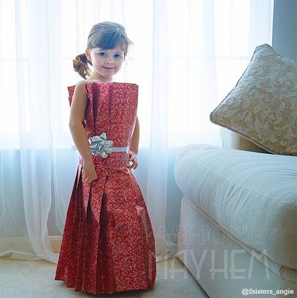 4-Year-Old Girl, Mayhem, Creates Fashionable Paper Dresses