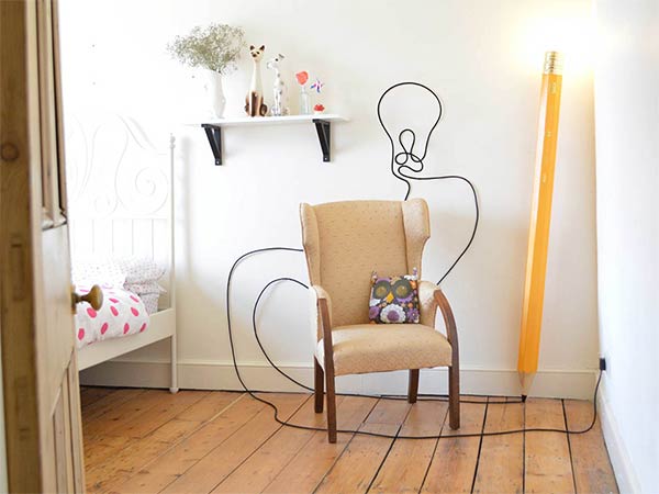 Pencil-Shaped Floor Lamp