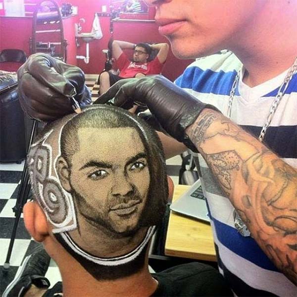 Artist Cuts Hair Into Photo-Realistic Portraits