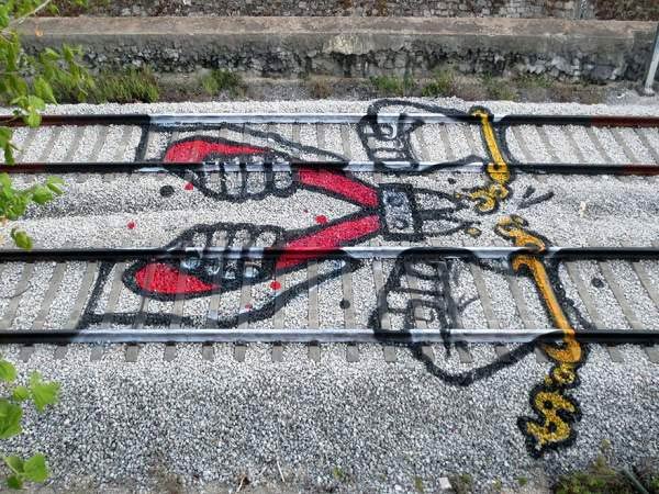 Train Tracks Graffiti