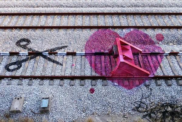 Railroad Tracks Street Art