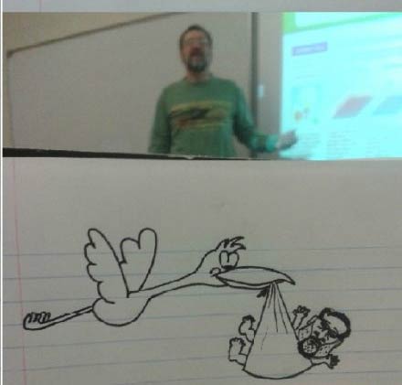 Silly Teacher Drawings by Bored Student