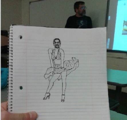 Silly Teacher Drawings by Bored Student