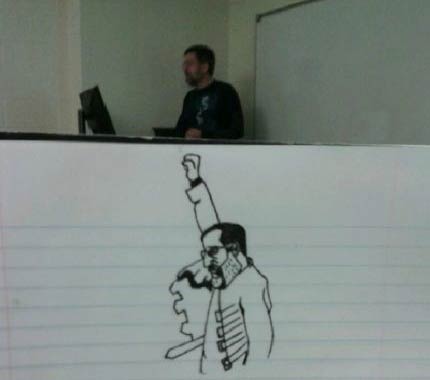 Silly Teacher Drawings by Bored Student