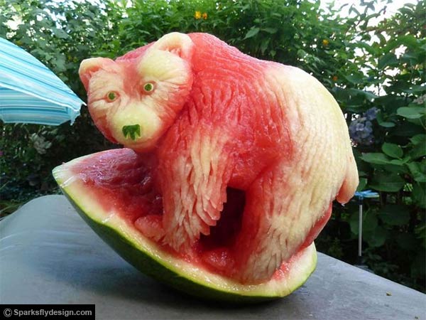 Watermelon Carvings by Clive Cooper