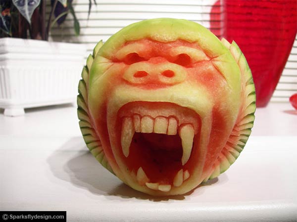 Watermelon Carvings by Clive Cooper