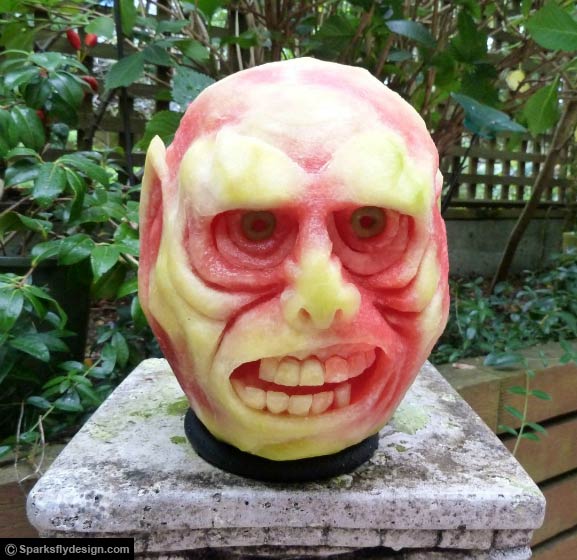 Watermelon Carvings by Clive Cooper