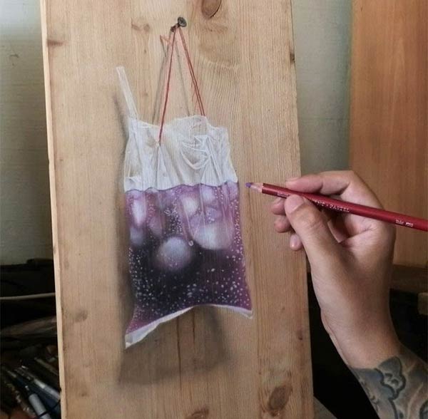 Photo-realistic Drawings on Wooden Boards