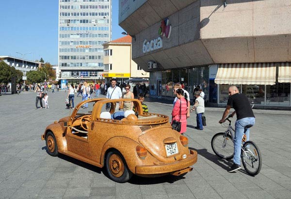 Wooden Volkswagen Beetle