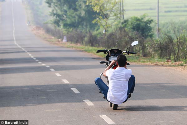 Yoga Poses Performed on Speeding Motorbike