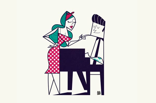 Famous Couples Illustrated By Ale Giorgini