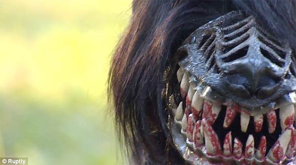 Dog Muzzle with Bloodied Teeth