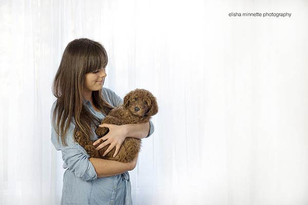 Couple Takes Newborn Photos With Their Dog