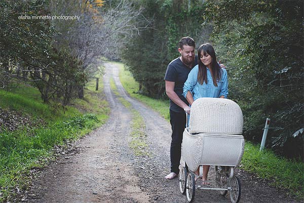 Couple Hilariously Recreates Newborn Photo Shoot with Their Puppy