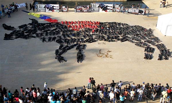 Bull Shape Formed By Members of Animal Rights Organization